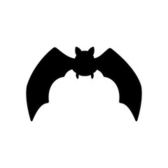 Bat vampire vector. scary ghost bat silhouette Flying out to suck blood on Halloween.