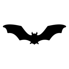 Bat vampire vector. scary ghost bat silhouette Flying out to suck blood on Halloween.