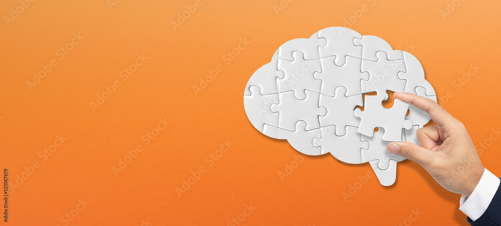 Poster connecting last brain puzzle piece. complete the key idea.