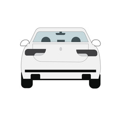 Obraz premium White background transport car vector illustration