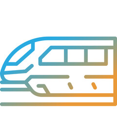monorail gradient line icon