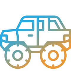 monster truck gradient line icon © supanut