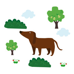 Dog face hand drawn lettering inscription, cute dog character isolated on white. Cartoon animals vector illustration. Scandinavian font style, doodle drawings. Funny children's t-shirt typography desi