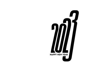 Happy New Year 2023 Text Typography Design Patter, Vector illustration.