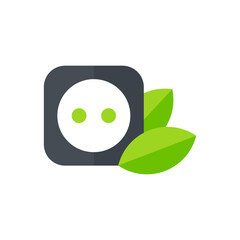 Obraz premium Solar home icon. Houses using solar roofs for home appliances Concept of natural energy