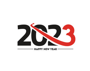 2023 Happy New Year Text Typography Design Patter, Vector illustration.