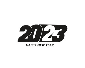 2023 Happy New Year Text Typography Design Patter, Vector illustration.