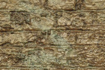 Corrosion on the metal surface - destroyed and rusty plates