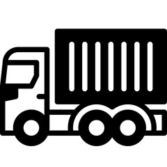 container truck solid line icon