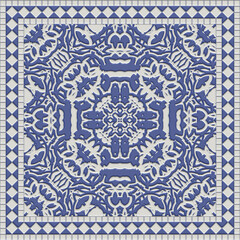 Tile glaze mosaic seamless- 3d illustration decor wall