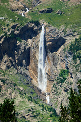 waterfall in the mountains