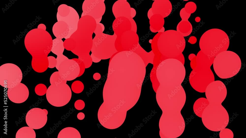 Wall mural 3d animation of abstract smooth liquid shape.4k seamless loop 3d animation. smooth animation of bubb