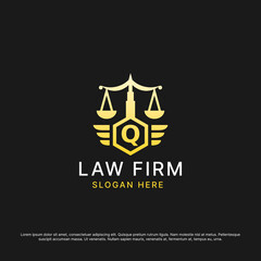 Logo Thempalte Law Firm Initial Alphabet Premium Vector