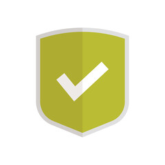 Guarantee and privacy badge flat illustration.	
