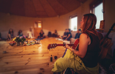 Cacao ceremony, heart opening medicine. Ceremony space.