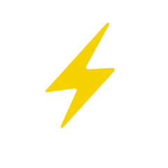 Flat lightning icon set. Simple lightning design Isolated on white background