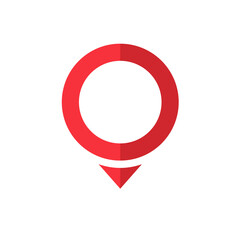 Location pin collection Red pointer icon for pin on the map to show the location.