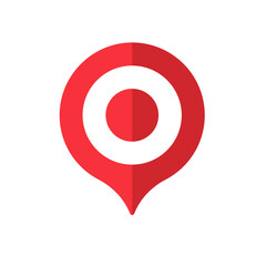 Location pin collection Red pointer icon for pin on the map to show the location.