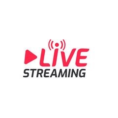 Live streaming symbol set Online broadcast icon The concept of live streaming for selling on social media.