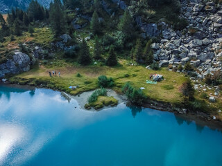 a beautifull view on the aviolo lake