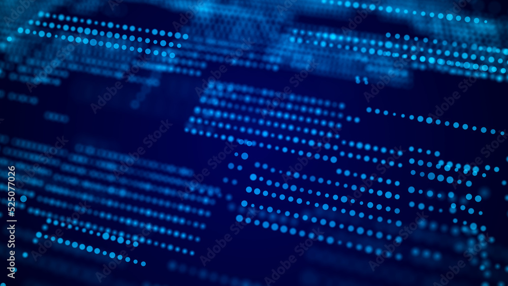 Poster abstract digital background science technology networks big data link 3d rendering.