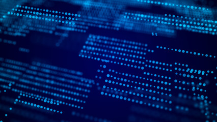 Abstract Digital Background Science Technology Networks Big Data Link 3D rendering.