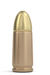 A Big bullet Isolated on white background. 3d illustration