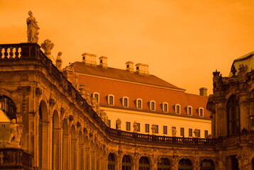 Dresden Zwinger - Oranged with analog filter.