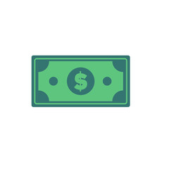 Money icon. Green dollar bills that are very valuable. The concept of a millionaire Spending money