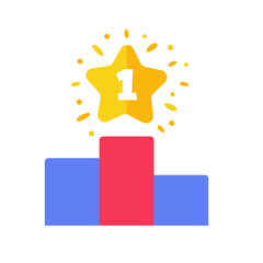 Golden yellow trophy icon For the winner of a sports event