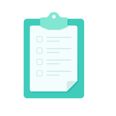Clipboard for taking notes Text box for checklist items to validate.
