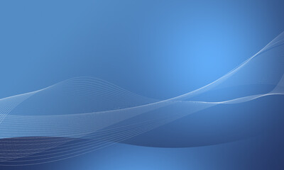 abstract blue curves wave lines background;