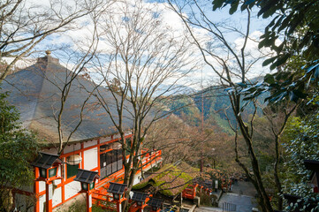 Fototapeta na wymiar 京都 冬の鞍馬寺の情景