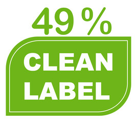 Fototapeta premium 49% pure percentage label