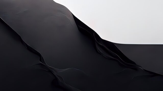 Black And White 4k Texture. Minimal Clean Modern Wallpaper. Perfect Background With Abstract Fluid Shapes.