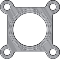 Round connecting plate with screw holes isolated