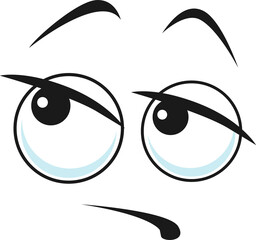 Bored emoticon expression isolate puzzled emoji