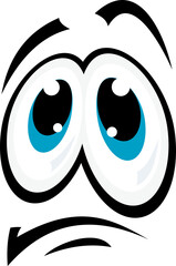 Embarrassed smiley with confused look isolated