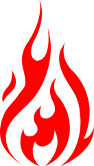Burning fire isolated blazing flame