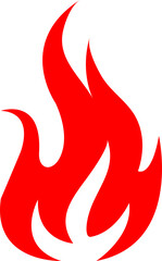 Blazing campfire isolated burning fire