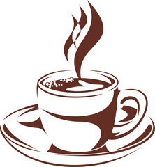 Hot chocolate or cocoa drink in cup