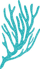 Finger leather coral with sharp edge isolated icon