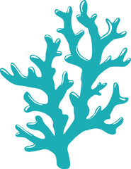 Obraz premium Leather coral grown at sea bottom isolated branch