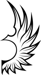 Falcon or eagle wing, symbol of freedom