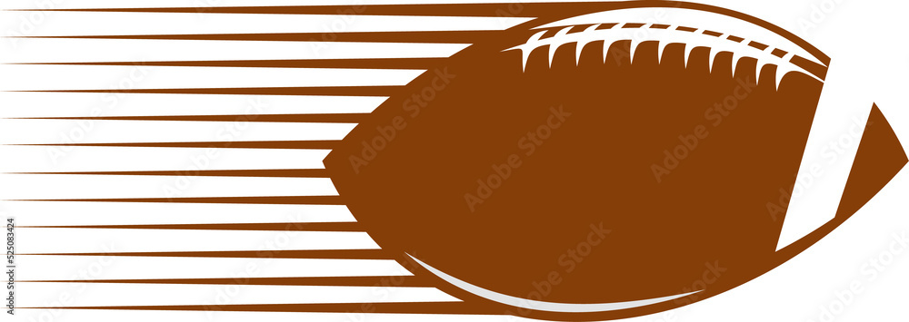 Wall mural american football or rugby sport symbol