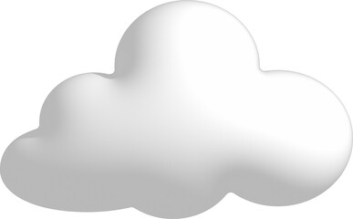 3D cloud weather icon