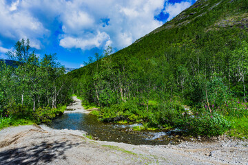 Mountains Apatite. Ski resort- Arctic region of Russia is a popular hiking trail