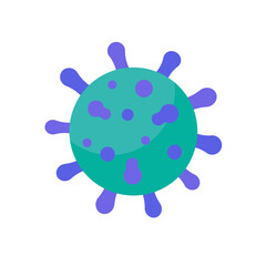 Covid-19 icon Viruses that are spread through coughing or sneezing Simple flat design