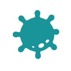 Covid-19 icon Viruses that are spread through coughing or sneezing Simple flat design