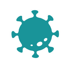 Covid-19 icon Viruses that are spread through coughing or sneezing Simple flat design